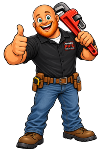 Angry Pipe Plumbing Solutions plumber mascot Greg