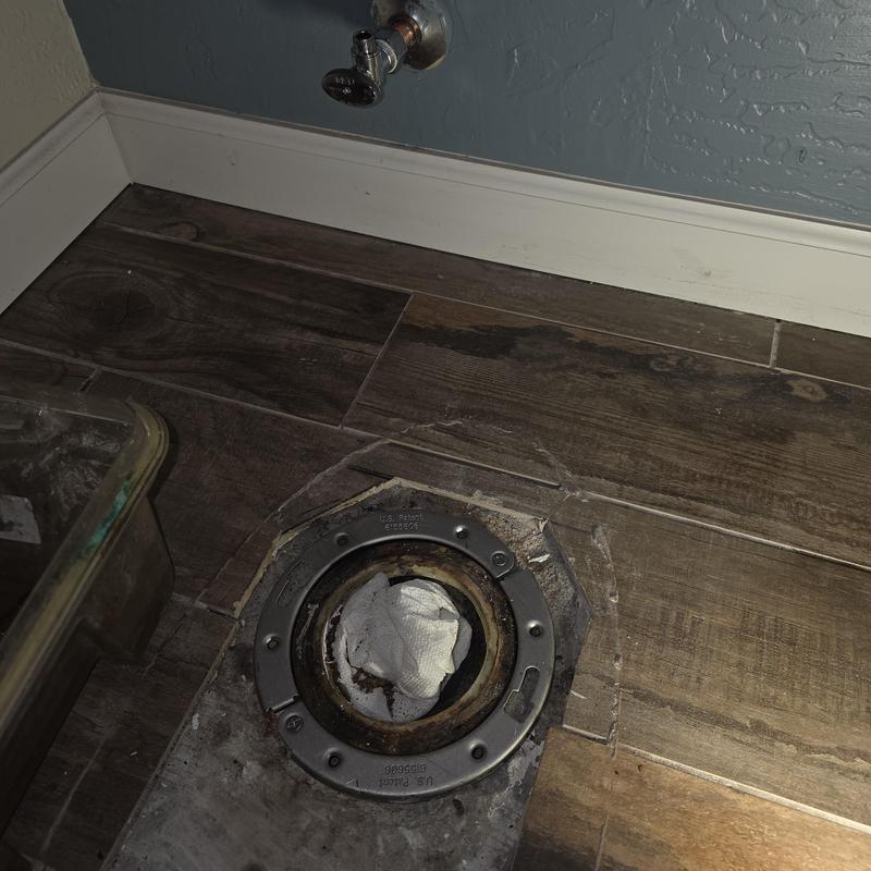 Toilet flange replacement with stainless steel split ring flange