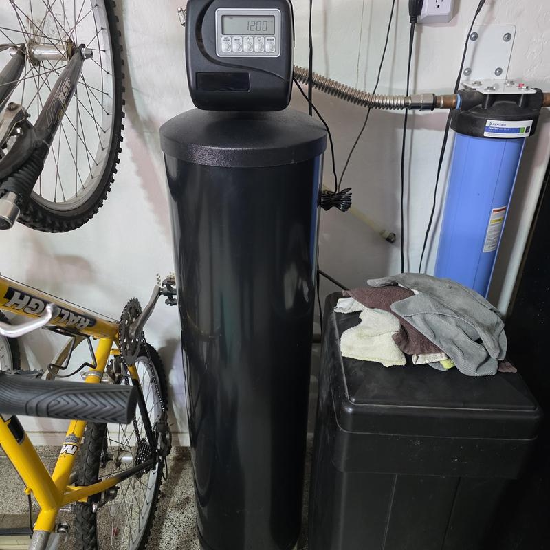Water softener system with digital control display