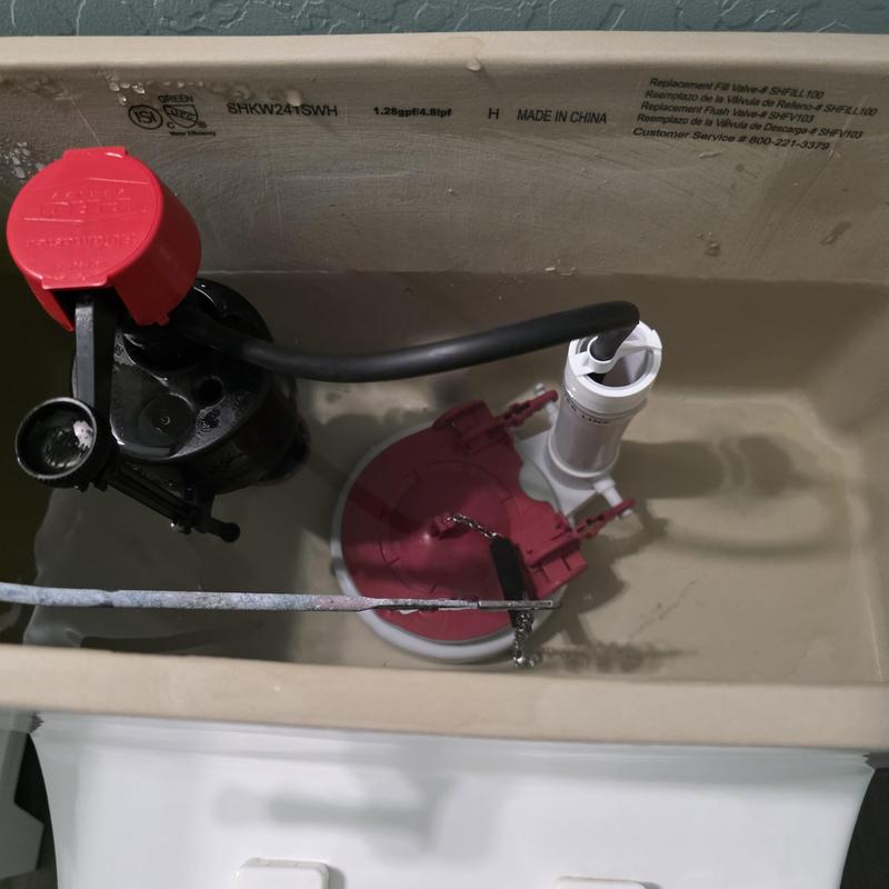 Toilet fill valve and flapper replacement inside tank