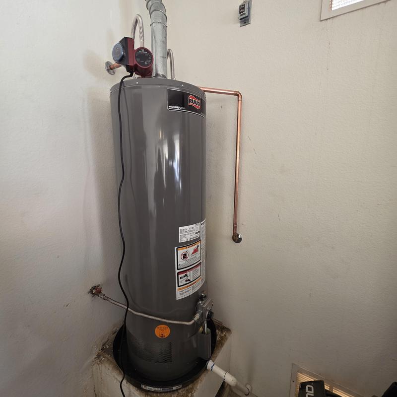 40 gallon gas water heater with recirculation pump
