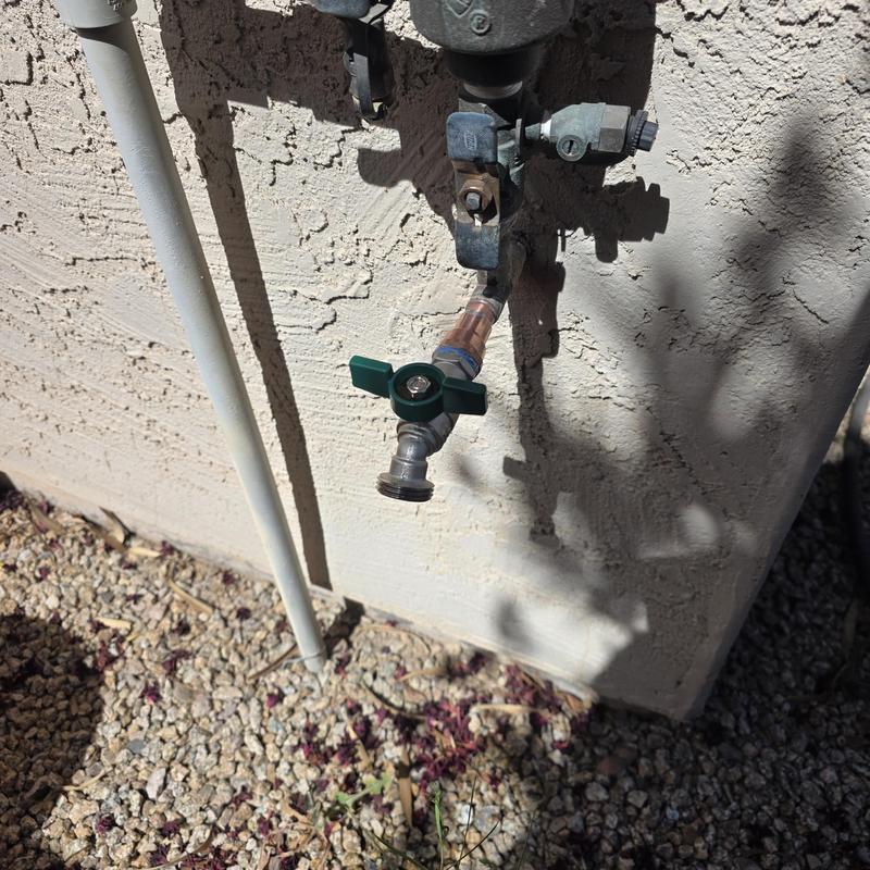 Quarter turn stainless steel backyard hose bib installation
