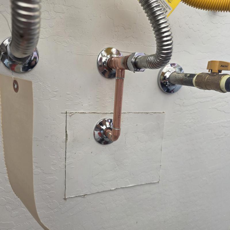 Copper hose bib piping for soft water mister system