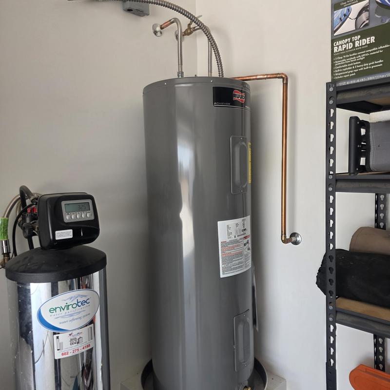 50 gallon electric water heater with new copper piping