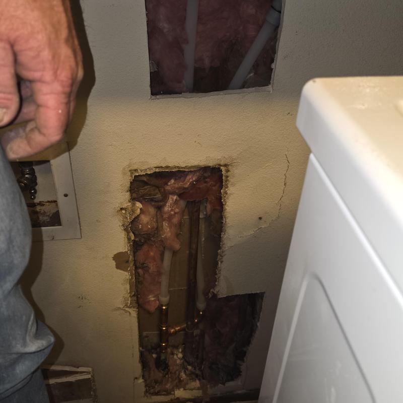 Three-quarter inch water line reroute above slab leak